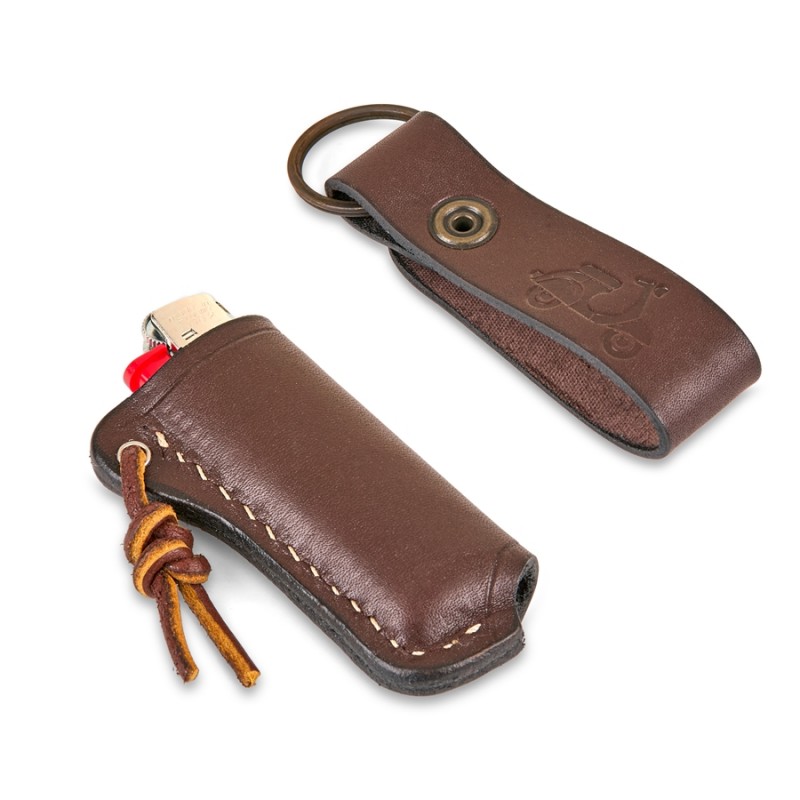 Ayı Kamp Vespa Çakmak & Anahtarlık Seti (Koyu Kahverengi)